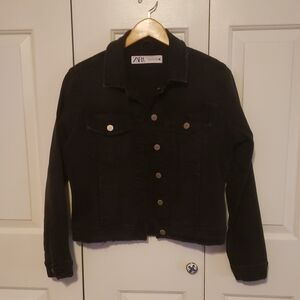 Zara Black Denim Jacket